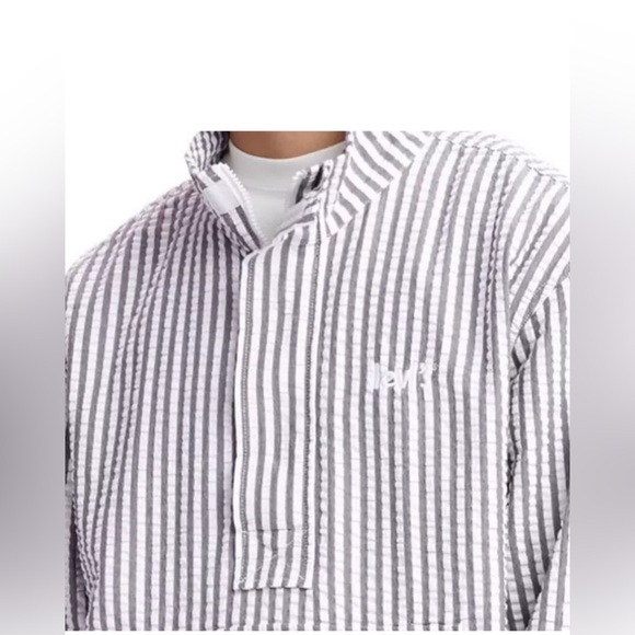 Levi’s men's octavia lightweight anorak striped hoodies size M GUC… - Picture 3 of 14